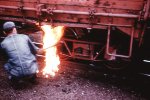 Hot Box on a Cumbres & Toltec Freight Car